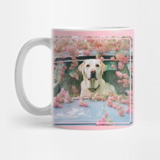 Lovable Dog And Flowers Mug